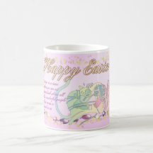Tasse de Pâques avec les chats et la boule du fil