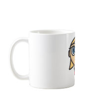Tasse de personnage de dessin animé de fille d'éco