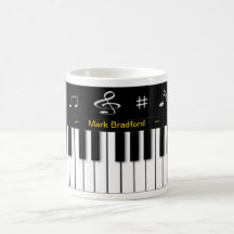 Tasse de piano - personnalisez le nom