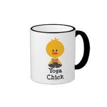 Tasse de poussin de yoga