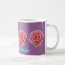 Tasse de rose pour des Quakfrösche