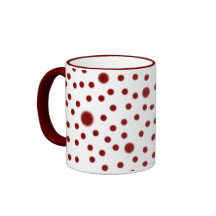 Tasse de rouge de point de polka