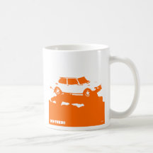 Tasse de Saab 99 Turbo - orange sur le blanc