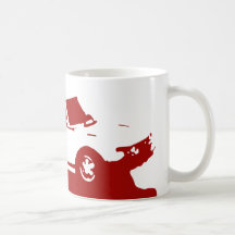 Tasse de Saab 99 Turbo - rouge sur la lumière