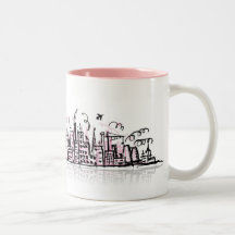 Tasse de scène de ville