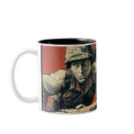 Tasse de soldats - affiche vintage de guerre