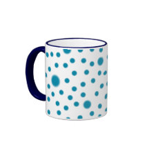 Tasse de Teal de point de polka