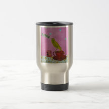 tasse de thé jaune canari