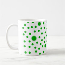 Tasse de vert de point de polka