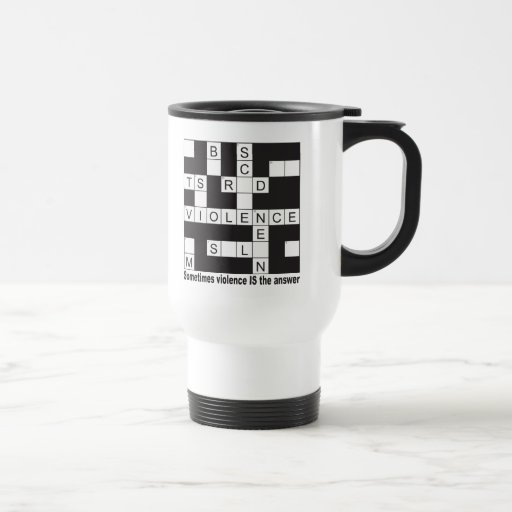 Tasse de voyage d'acier inoxydable de mots croisé 