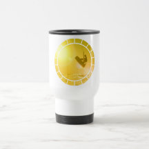 Tasse de voyage de silhouette de kitesurf