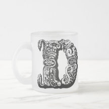 Tasse décorative de monogramme