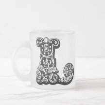 Tasse décorative de monogramme