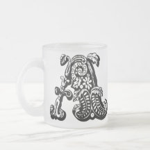 Tasse décorative de monogramme