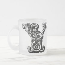 Tasse décorative de monogramme
