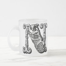Tasse décorative de monogramme