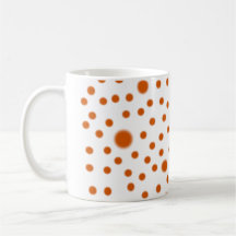 Tasse d'orange de point de polka