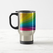Tasse en aluminium de voyage d'arc-en-ciel abstrai