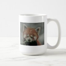 Tasse en pastel de peinture de panda rouge