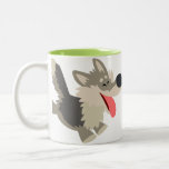 Tasse espiègle mignonne de loup de bande dessinée tasses