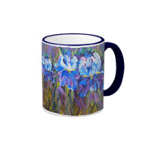 Tasse florale "de fleurs de jardin d'iris"