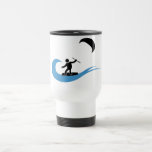 Tasse fraîche de kitesurf avec l'icône de kitesurf