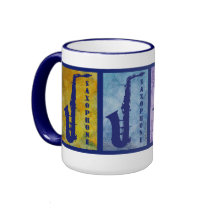 Tasse fraîche de Windows de saxophone