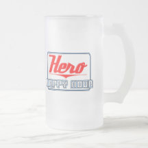 Tasse givrée d'heure heureuse de héros