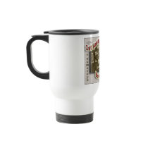 Tasse inoxydable blanche cintrée de voyage de symp