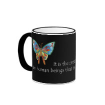 Tasse inspirée de citation avec le papillon