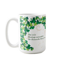 Tasse irlandaise de shamrock de bénédiction tasses