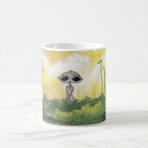 Tasse paisible d'alien d'été
