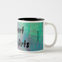 Tasse peinte "arts locaux de soutien "
