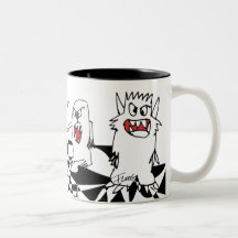 Tasse personnalisée par monstre de bande dessinée