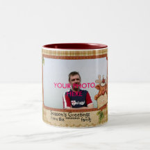 Tasse personnalisée par Noël avec le renne mignon