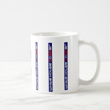Tasse rayée de dossier de la Maison Blanche