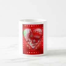 Tasse rouge de coeur