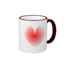 Tasse rouge de coeur d'amour