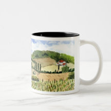 Tasse toscane de paysage