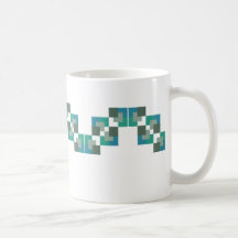 Tasse turquoise enorme de zigzag