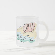 Tasses abstraites de coquillage, Steins et tasses 
