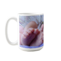 Tasses de photo de bébé pour de nouveaux orteils d