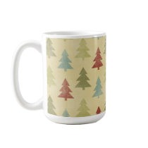 Tasses de vacances d'arbres de Noël de pays