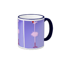 Tasses roses du flamant 2 de Noël