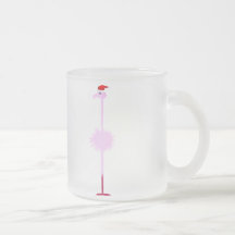 Tasses roses du flamant 3 de Noël