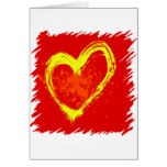 Tatouage abstrait de coeur carte de vœux