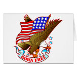 Tatouage Eagle, drapeau de vieille école et souten Carte De Vœux