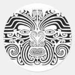 Tatouage maori - noir et blanc autocollants