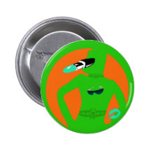 Tatouage orange vert d'Assessories Pin's Avec Agrafe