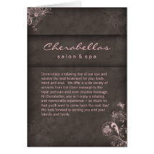 Taupe de rose de brochure de spa de salon floral carte de vœux